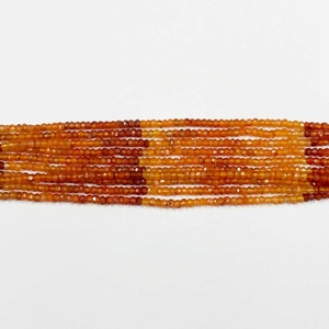 4mm Naturel Ombré Cornaline Facettes Rondelle Perles De Pierres Précieuses Pour La Fabrication De Bijoux Collier Bracelet En Gros Usine Prix En Ligne - Product Image 4