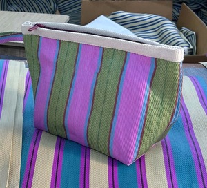 Large Eco-Friendly <b>Travel</b> Cosmetic Bag for Women Portable Recycled Nylon Makeup <b>Pouch</b> with Webbing Zipper Fashionable Case - Product Image 3