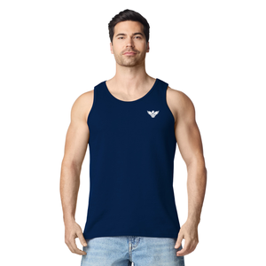 <b>Mens</b> Sleeveless Tank Top <b>Gym</b> Workout Training Running Casual 100% Cotton Soft Breathable Athletic Summer Logo Front <b>Vest</b> - Product Image 1