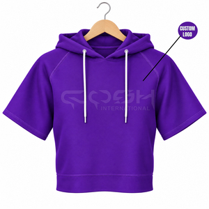 Sudadera con Capucha Corta Personalizada Cosh International Sorority Sisterhood, Sudadera con Capucha Estilo Urbano con Cordón Ajustable, Sudadera Corta Lisa - Product Image 1