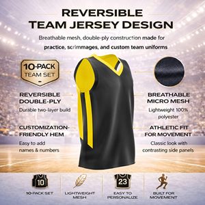 Fabricant de maillots de basket-ball personnalisés, ensemble d'uniformes de basket-ball en gros, sublimation, maillots réversibles pour équipes, vêtements de sport pour clubs - Product Image 5