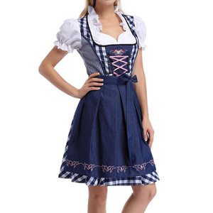 ชุดเดรส Dirndl รุ่นใหม่ล่าสุดสำหรับผู้หญิง ชุดเทศกาลอ็อกโทเบอร์เฟสต์แบบบาวาเรียน ชุดเดรส Dirndl สำหรับผู้หญิง ชุดเดรส Dirndl ทรงเอไลน์สั้นสำหรับผู้หญิง - Product Image 4