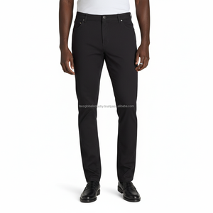 Pantalones Chino Slim Fit para Hombre, Negros, Cintura Media, Personalizados, OEM, al por Mayor - Product Image 1
