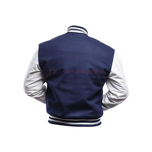 Comfortable Custom Made Stand Letterman <b>Jacket</b> <b>Men</b> <b>Long</b> Sleeves Contrast Color Breathable Eco-Friendly Winter <b>Jacket</b> - Product Image 3