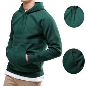Sudadera con Capucha de Forro Polar para Hombre, de Alta Calidad, Manga Larga, Casual, Transpirable, para Invierno, con Logotipo Bordado, Lisa, Teñida - Product Image 4