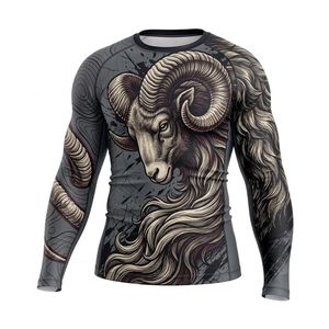 Faible MOQ – Rashguard de compression à manches longues en polyester et élasthanne 200 GSM pour les marques d'activewear et les salles de sport - Product Image 6