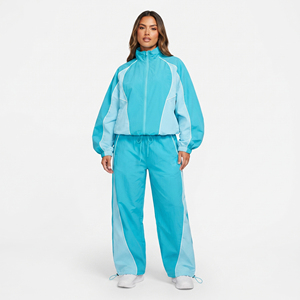 Women's Baggy Windbreaker Tracksuit Full Sleeve <b>Stand</b> Collar Casual Breathable 100% Nylon <b>Drop</b> Shoulder Ladies Jogging Tracksuit - Product Image 6