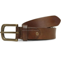 Ceinture habillée vintage en cuir véritable pour homme avec boucle en métal, ceinture décontractée formelle faite à la main pour unisexe