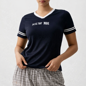 Jersey Corto de Fútbol Americano para Mujer, Cuello en V, Poliéster, Impresión Personalizada, Top Deportivo para Entrenamiento, Fabricación al por Mayor OEM - Product Image 5