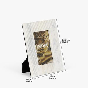 Stone Era Premium White Marble Photo <b>Frame</b> with Natural Veining for Handmade Wall Mount <b>Frame</b> for Home & Hotel Decor - Product Image 6