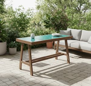 Nouvelle table à manger d'hôtellerie avec plateau en carrelage, style contemporain et minimaliste pour salon, salle à manger, hôtels, bar, restaurant - Product Image 3