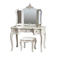 Coiffeuse sculptée antique en bois massif coiffeuse Vintage français européen hôtel maquillage coiffeuses chambre meubles stockage caractéristiques