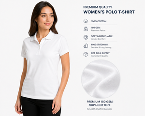 Chemise formelle haut de gamme pour femme, blanche, 180 GSM, 100% coton piqué, manches courtes, Tamil Nadu |   Logo personnalisé Vente en gros - Product Image 2