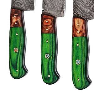 High Quality Damascus Steel Kitchen Knife Set Professional Chef <b>Tools</b> For Food Preparation And Daily Kitchen Tasks - Product Image 6