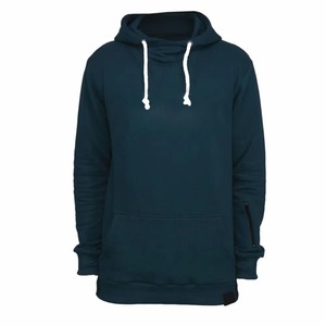 Custom <b>Men</b> <b>Pullover</b> Hoodie Funnel Neck Cotton Fleece Sweatshirt Kangaroo Pocket Sleeve Zip OEM Logo Wholesale - Product Image 1