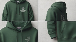 <b>Dark</b> green hoodie, <b>forest</b> green pullover, hooded sweatshirt - Product Image 4