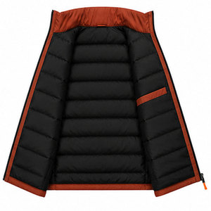Custom <b>Men's</b> Outdoor Winter Vest <b>Thermal</b> Sleeveless Jacket with Stand Collar Soft Padding and Windproof Protection - Product Image 5
