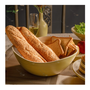 OEM Custom Eco-Friendly Bamboo Bowls Lightweight <b>Disposable</b> <b>Tableware</b> Classic Design Home Use Handcrafted Vietnam Salad Snacks - Product Image 1