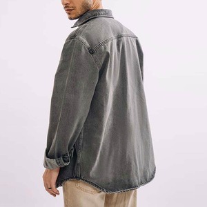 Chemises en denim de coton à manches longues de qualité supérieure pour hommes, chemise décontractée pour hommes, produits les plus vendus avec logo personnalisé - Product Image 2