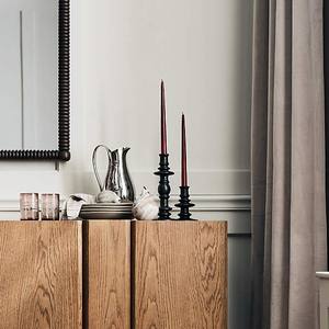 Élégant Chandelier Noir Tourné pour Bougie Conique, Style Moderne et Traditionnel, Grand Minimaliste, Décoration de Table de Mariage et de Dîner, Décoration Intérieure - Product Image 6