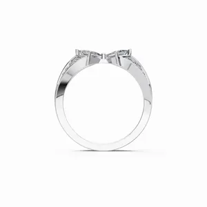 Anillo de Diamantes Cultivados en Laboratorio Shine Designer con Corte Princesa Redondo, Juego de 9 Piezas, Certificado IGI, Claridad VVS, Joyería de Oro de Lujo para Mujer - Product Image 3