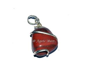 สร้อยคอจี้อาเกตทัมเบิ้ลแบบลวดห่อฮวงจุ้ยสไตล์ความรักแกะสลักพลอยตกแต่งบ้าน - Product Image 3