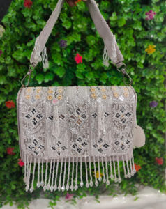 Handmade artisan embroidered <b>clutch</b> purse with unique design, perfect for fashion lovers, <b>weddings</b>, and special occasions - Product Image 1