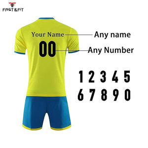 Maillots de football personnalisés avec logo par sublimation, ensemble complet d'uniformes pour équipe avec manches courtes, antibactériens et à séchage rapide pour adultes unisexes - Product Image 3