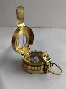 เข็มทิศทองเหลืองแท้พร้อมเลนส์กระจกมองเห็น ขนาดพกพา สำหรับการเดินเรือ - Product Image 4