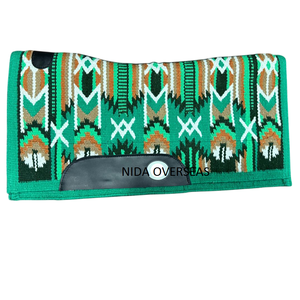 Tapis de selle Western bleu à motifs en feutre mérinos, couverture de selle en laine pour l'équitation, équipement équestre, tapis de selle pour cheval - Product Image 4