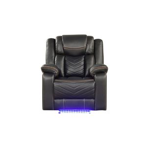 Canger Modern Contemporary LED Power <b>Recliner</b> Chair Gray Wood and Metal Frame - Product Image 1