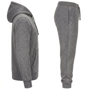Conjunto Deportivo Personalizado para Hombre, Sudadera con Capucha y Cremallera Completa, 100% Algodón, Estilo Casual de Invierno, Servicio OEM de Marca Privada - Product Image 5