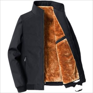 Chaqueta de lana personalizada para hombre, chaqueta polar de talla grande para Otoño/Invierno, venta al por mayor - Product Image 6