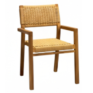 Solid Teak Premium Modern Wholesale Savara Weave Dining Room Furniture Dining Chair Armchair Upholstered Seat <b>Back</b> <b>Cushion</b> - Product Image 1