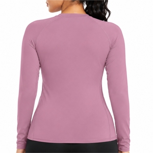 Women Long Sleeve <b>Compression</b> <b>Shirt</b> Premium Comfort Performance Fit Soft Stretch Quick Dry Breathable Active Style Rash Guard - Product Image 3