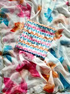 Colección de Sarees de Seda Estilo Celebridad con Trabajo Artesanal en Organza para Mujer, de Secado Rápido - Product Image 4