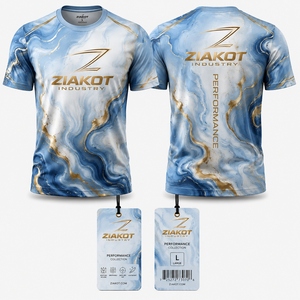 เสื้อยืดพิมพ์ลาย 3 มิติ สีขาวฟ้า ลายดอกไม้และเห็ดหลากสีสัน สไตล์ไซเคเดลิก สำหรับการแสดง  รับผลิตตามสั่งขายส่ง - Product Image 3