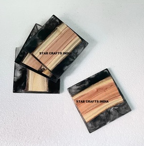 Best New Design Handmade Eco-Friendly Modern Customizable Tarrazzo/Resin Coaster Quality Handicrafts Tea Drink <b>Table</b> <b>Mat</b> India - Product Image 2