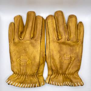 Gants de moto en cuir de vachette véritable vintage OEM personnalisés pour hommes, gants de moto rétro. - Product Image 2