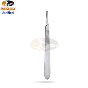 ใบมีดผ่าตัดสแตนเลสเกรดพรีเมียม อุปกรณ์ผ่าตัด ห่อหุ้มปลอดเชื้อ แถมฟรีด้ามจับ 1 ชิ้น ใบมีดเดอร์มาเบลดสำหรับดูแลผิว - Product Image 3