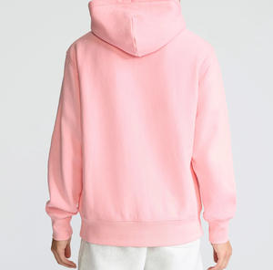 Sweat à capuche unisexe surdimensionné en tissu polaire tricoté, motif uni, avec poche, idéal pour l'hiver, sans cordon de serrage - Product Image 2