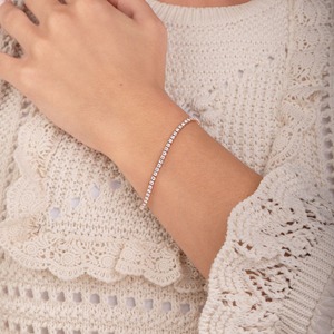 3.3CT Round Brilliant Lab Grown Diamond Tennis <b>Bracelet</b> 9K Rose Gold Solid Gold Wholesale Custom Jewelry Supplier - Product Image 4