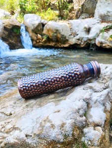 Pure Copper Drinking <b>Bottle</b> Reusable <b>Water</b> <b>Bottle</b> For Daily Hydration Home Office Travel <b>Gym</b> Fitness Outdoor - Product Image 4