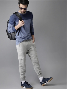 Chemise décontractée pour homme, bleu uni, sans col, manches courtes, tricotée, 100% coton, respirante, été, ODM - Product Image 1