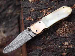 Cuchillo Plegable de Acero Inoxidable con Hoja Recta de 15 cm, Mango de Madera y Perilla de Pulgar, Herramienta para Exteriores OEM - Product Image 4