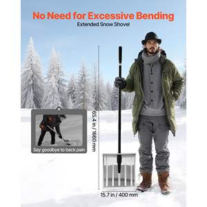 Pelle à neige en alliage d'aluminium de 16 pouces, poignée antidérapante, design détachable et léger, grande capacité, pour le déneigement du jardin - Product Image 3