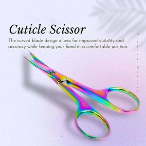 Wholesale Premium Quality Sharp Curved Blade Stainless Steel Beauty <b>Nail</b> Scissors Professional Grooming <b>Tool</b> for Fingernails - Product Image 3