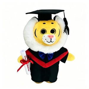 Peluche de Tigre de Graduación con Gorro y Diploma, 11CM-30CM, Animal de Peluche Suave para Niños Unisex - Product Image 3