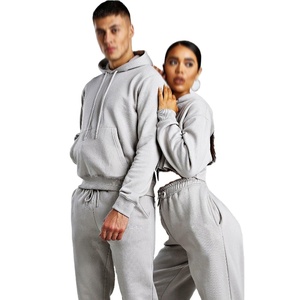 Conjuntos Deportivos Personalizados con Capucha para Parejas, Unisex, 100% Algodón, Invierno, Tallas Grandes, Ropa Deportiva Informal para Calle y Entrenamiento - Product Image 5