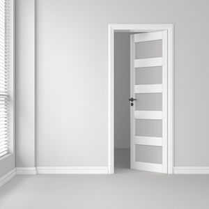 Porta in vetro smerigliato in legno massello 5-Lite elegante Design Tre o Quattro Porte - Product Image 2